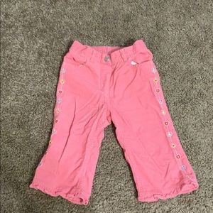 Pink corduroy pants